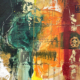 Een abstract schilderij in opdracht voor Lidl Nedereland. Afscheidscadeau voor Marcel van Oosterwijk