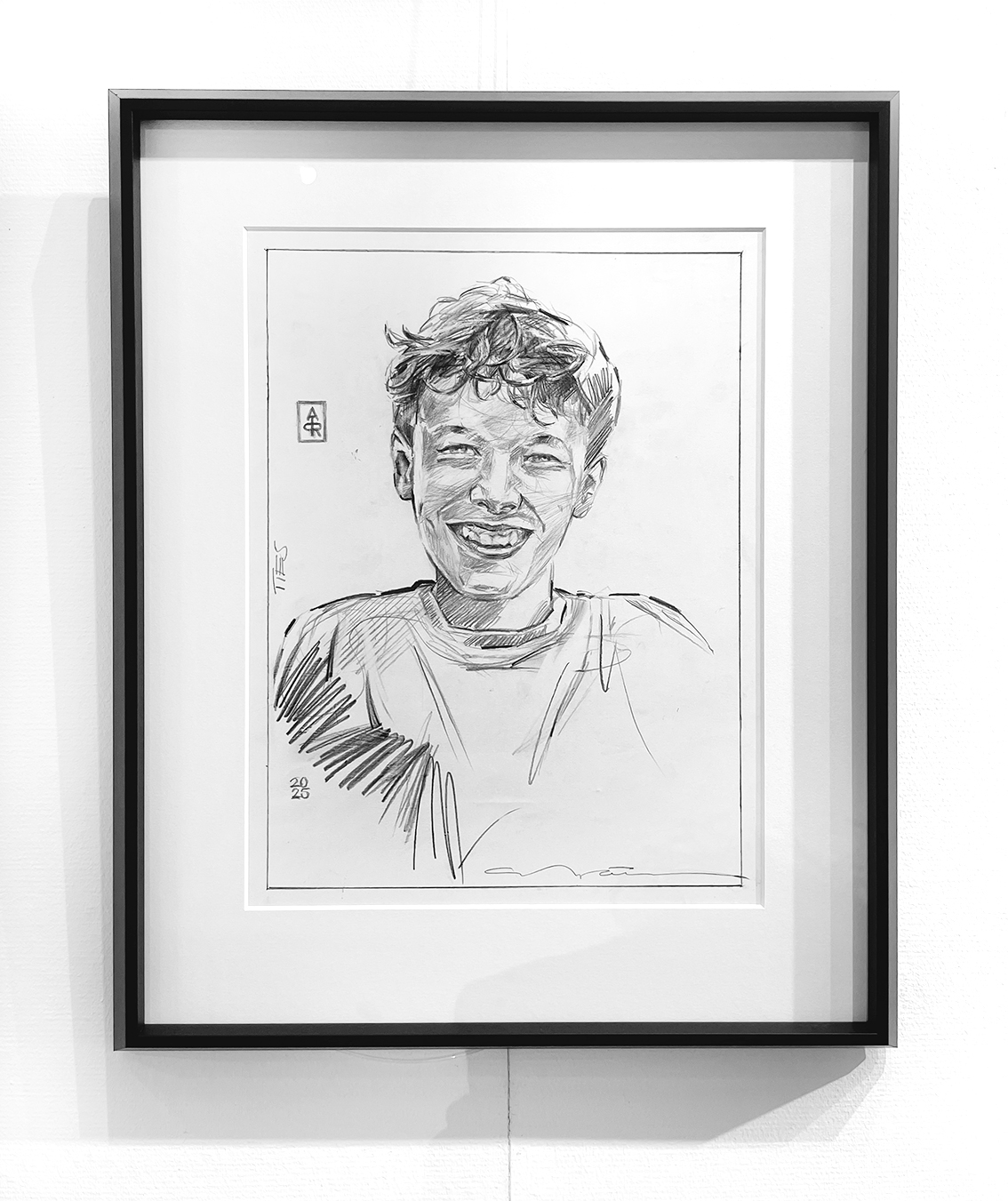 illustratie met potlood van jong volwassene