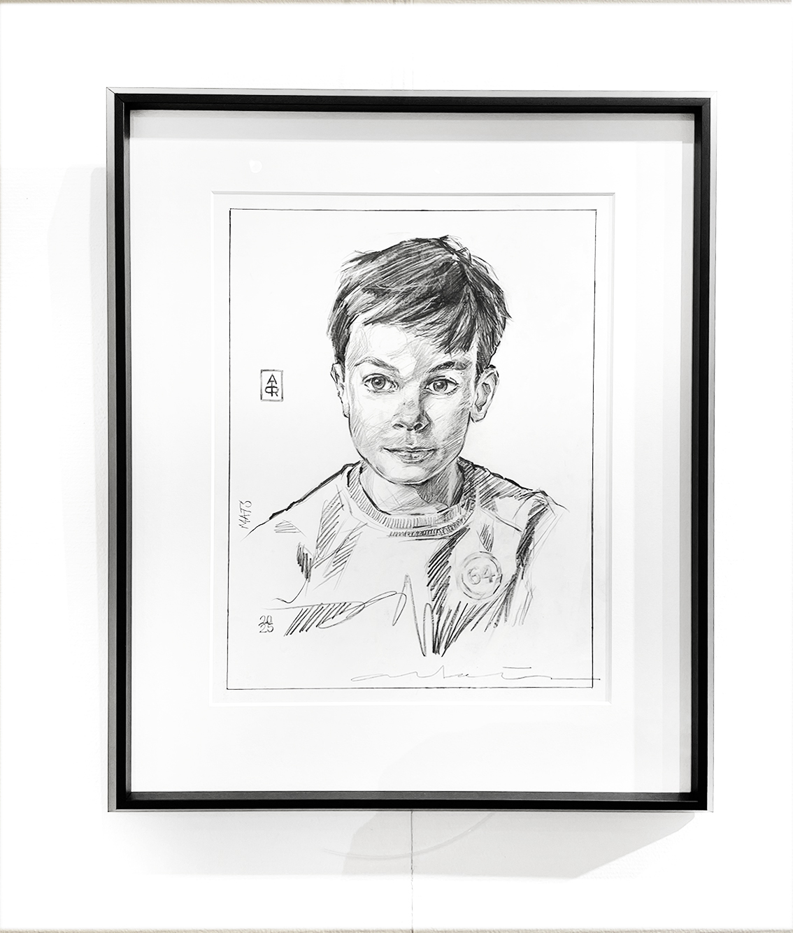 portret met potlood van een kind